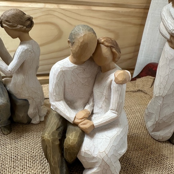 Willow Tree White and Brown Intimate Sculpture Art - Picture 2 of 3